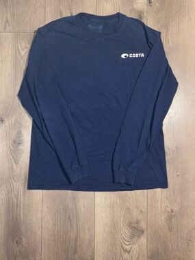 Costa Navy Crewneck Logo Sweater